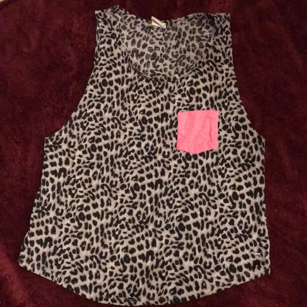 Victoria Secret PINK leopard print tank top